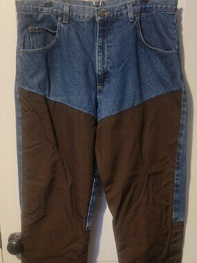 Wrangler Pro Gear Denim Blue Jeans 38x30 Pants Durable Heavy Work Roping Hunting
